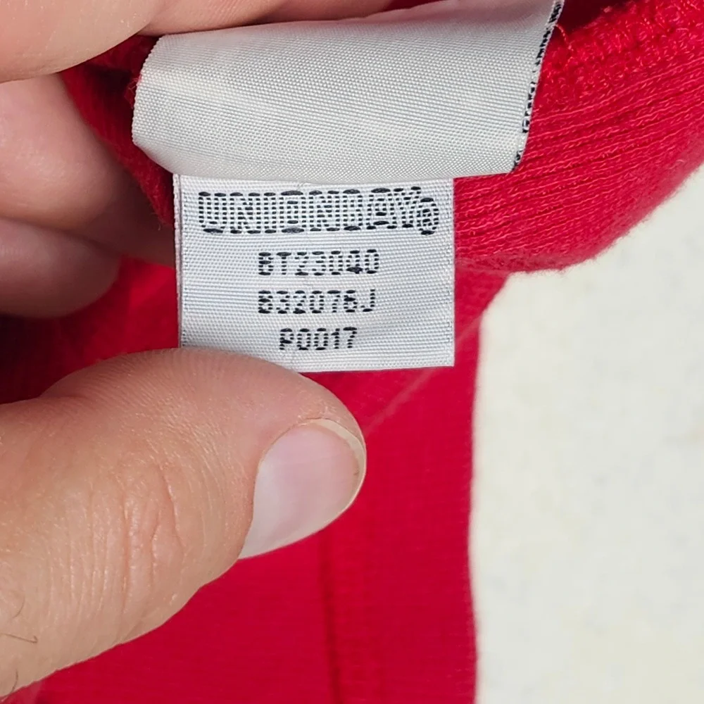Vintage Y2K Unionbay Colorblock Waffle Knit Long Sleeve Red L Skater Streetwear